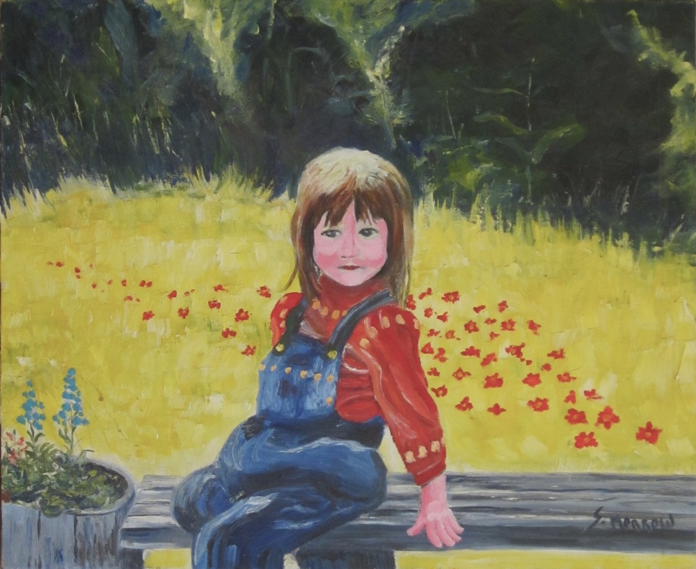 1000x818 Gallery 6 Mcbag - Girl With Blue Headband Painting