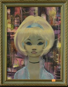 236x303 Igor Pantuhoff - Girl With Blue Headband Painting