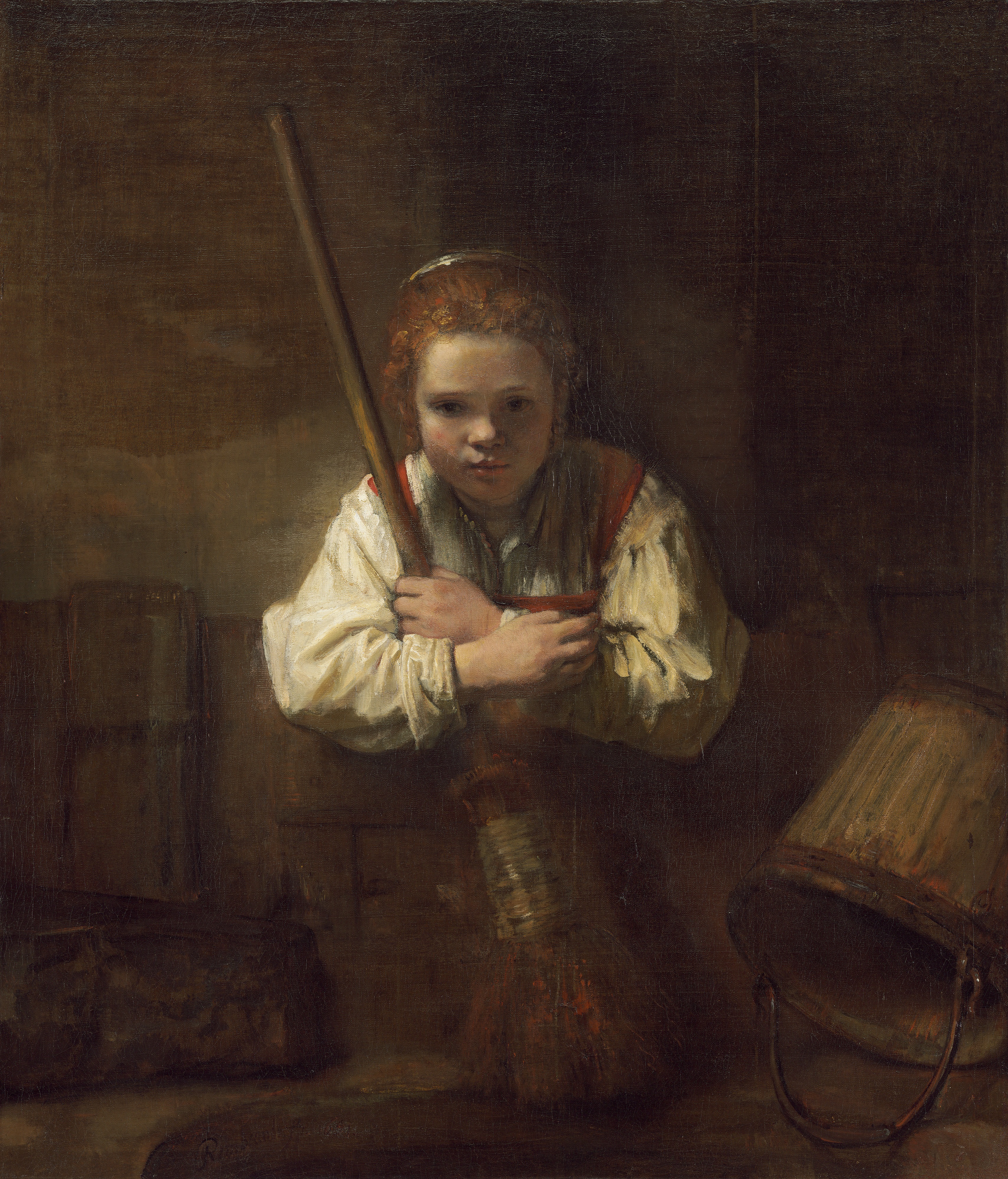 3420x4000 Filegirl With A Broom.jpg - Girl With Broom Painting