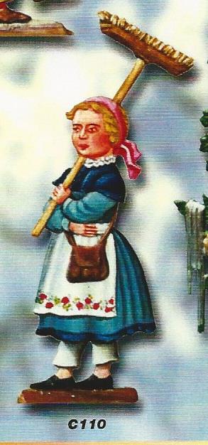 293x626 The Little Tin Soldier - Girl With Broom Painting