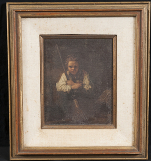300x320 Cal Auctions - Girl With Broom Painting