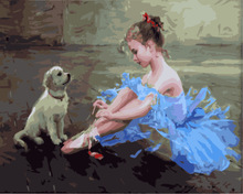 220x176 Girl With Dog Painting, Girl With Dog Painting Suppliers - Girl With Dog Painting