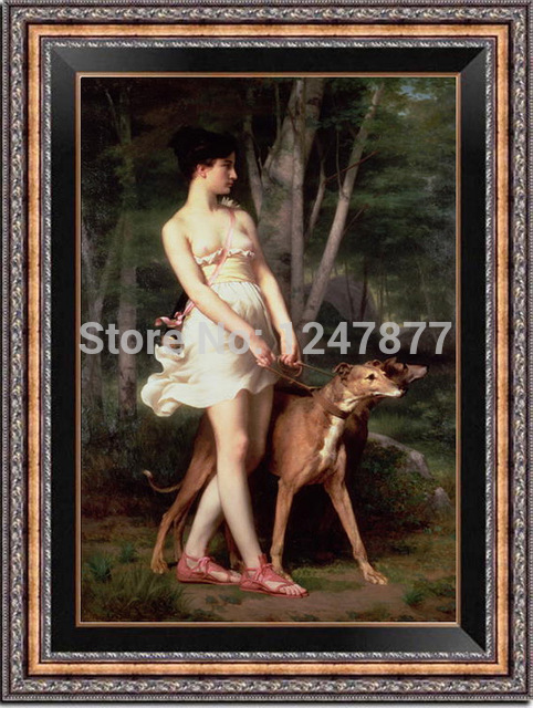 482x640 Old Master Art Antique Portraits Oil Painting Pretty Girl With Dog - Girl With Dog Painting