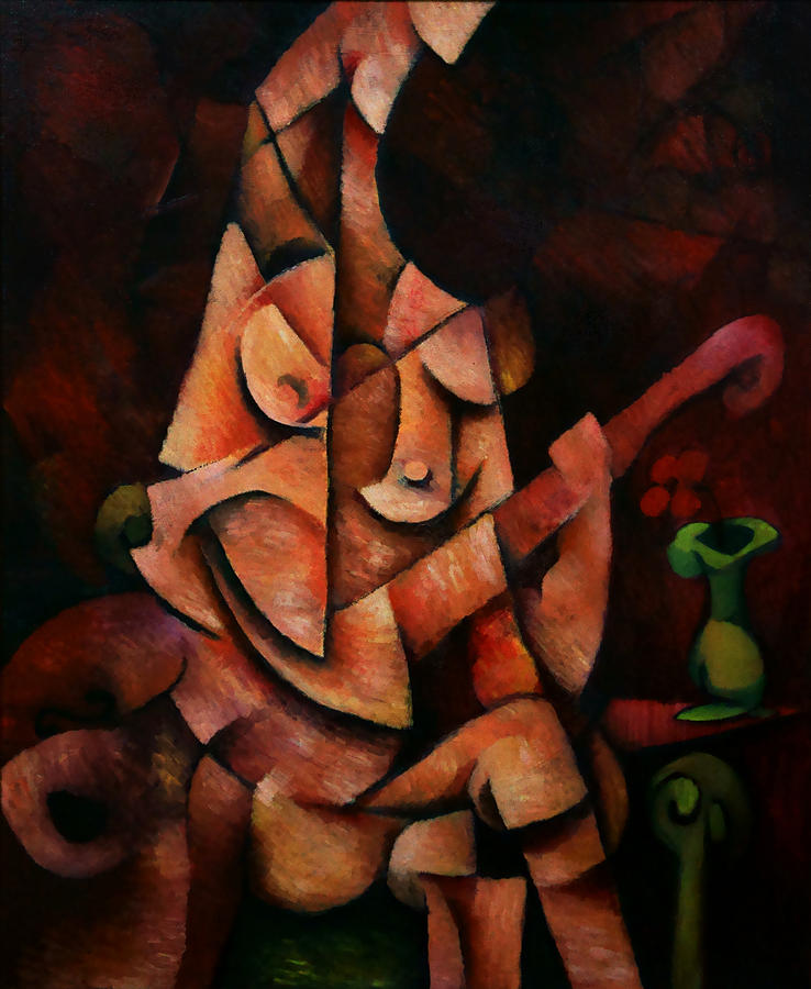 738x900 Girl With Guitar Painting By Kim Gauge - Girl With Guitar Painting