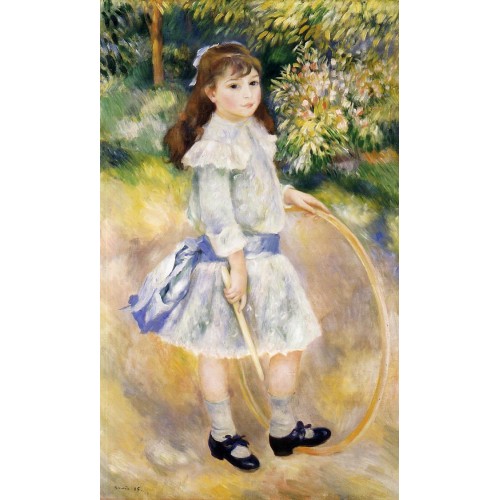 500x500 Girl With A Hoop - Girl With Hoop Painting