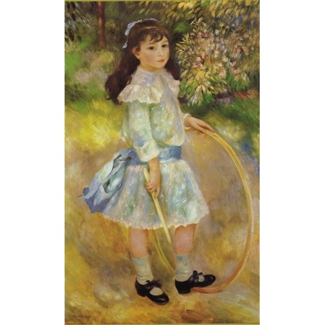458x458 Girl With A Hoop 1885 By Pierre Auguste Renoir Art Gallery Oil - Girl With Hoop Painting