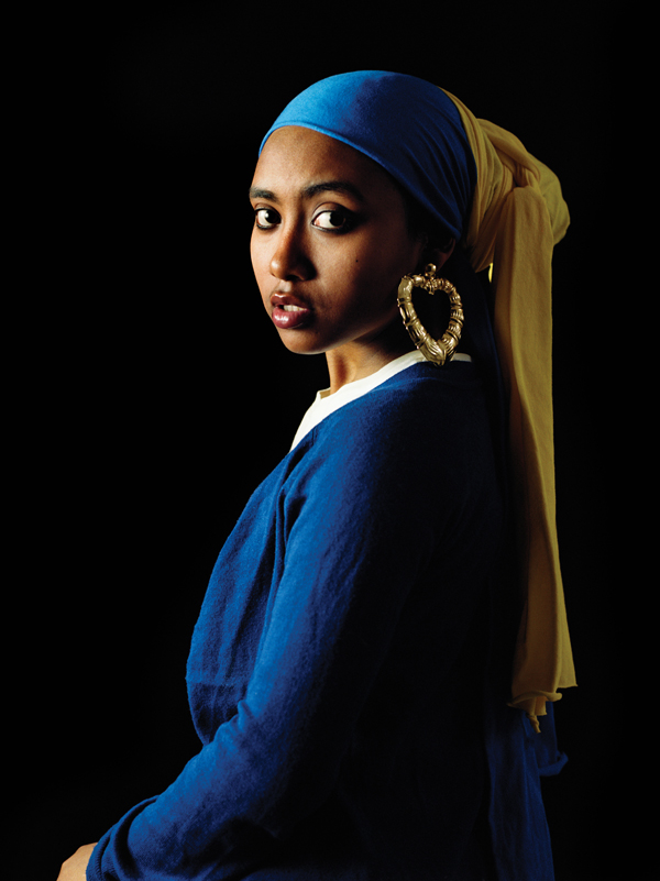 600x801 Girl With A Hoop Earring Fun With Vermeer Artnews - Girl With Hoop Painting