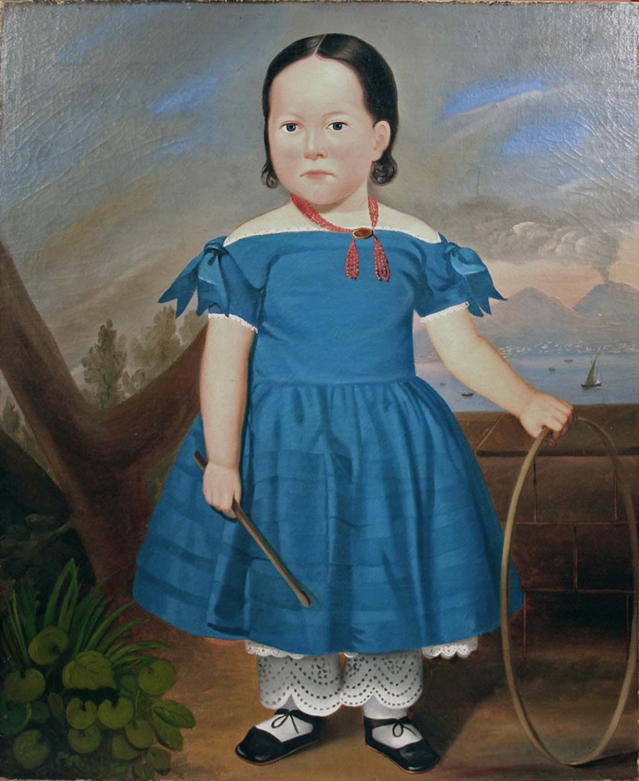 1310x1600 Art Amp Artists American Folk Art - Girl With Hoop Painting