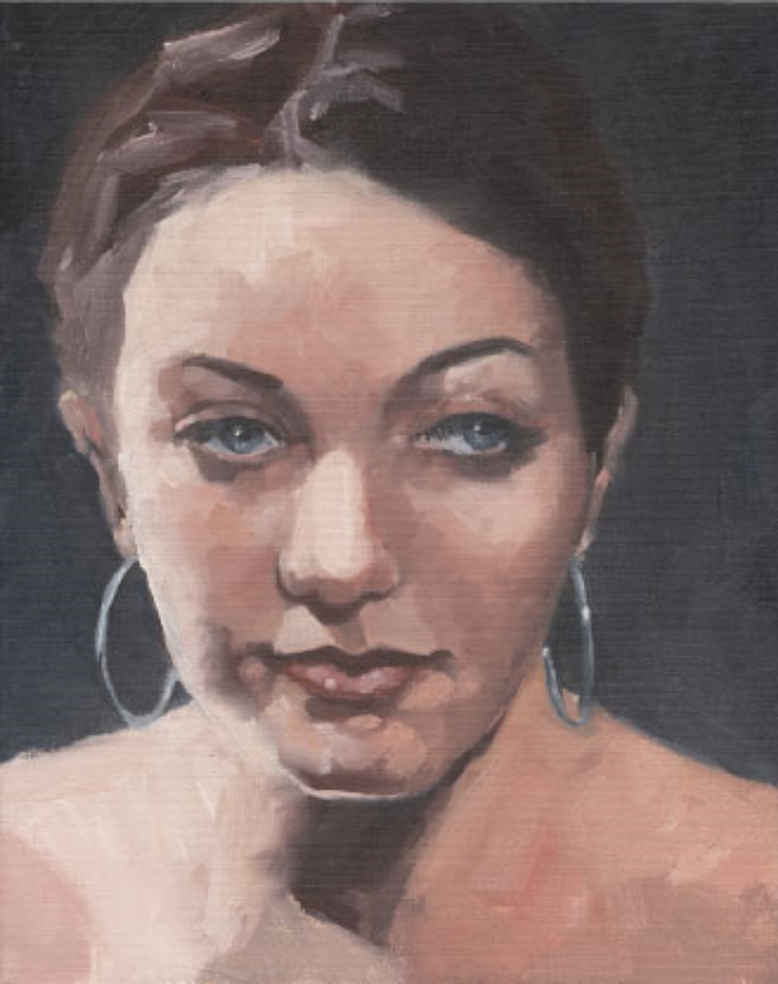 700x885 Painting Ann Dunham Design - Girl With Hoop Painting