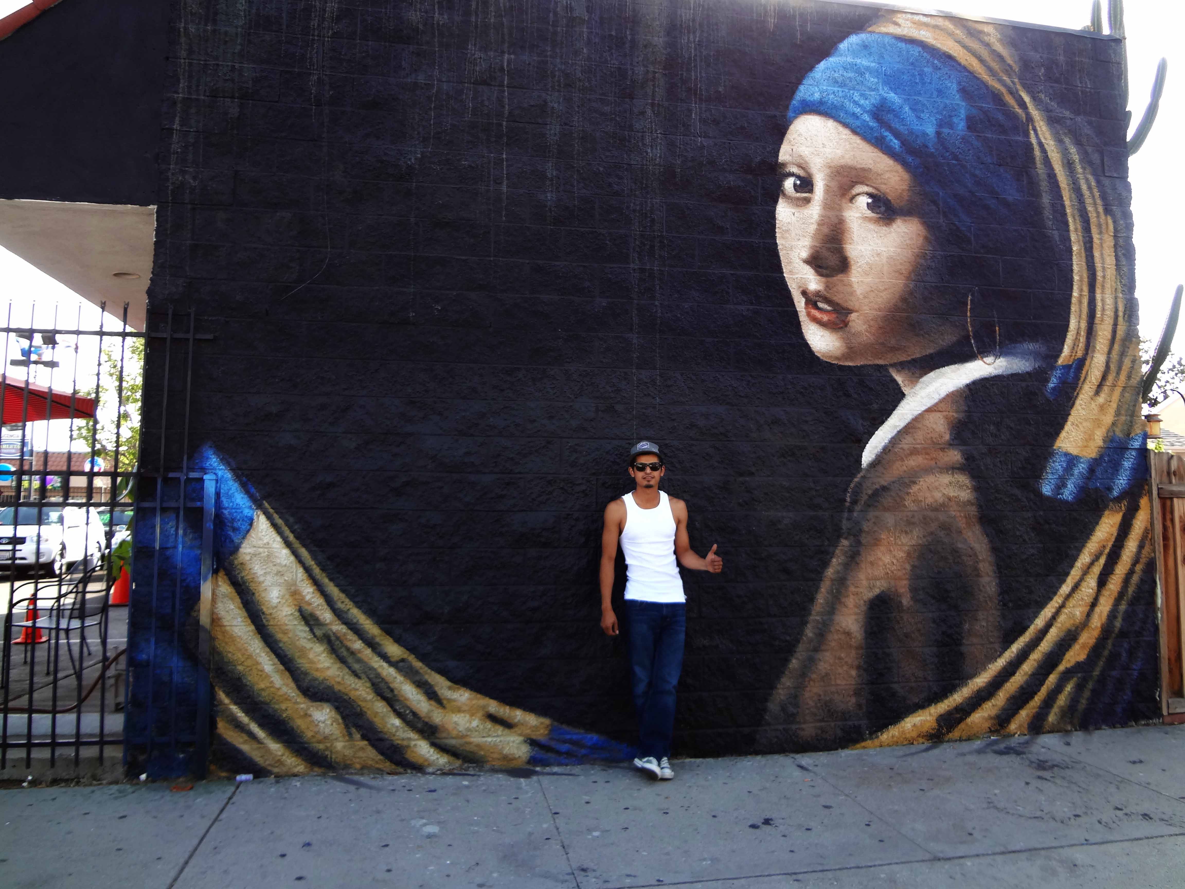 4608x3456 Girl With Hoop Earring Painted In A Single Day On Pacoimas Mural - Girl With Hoop Painting