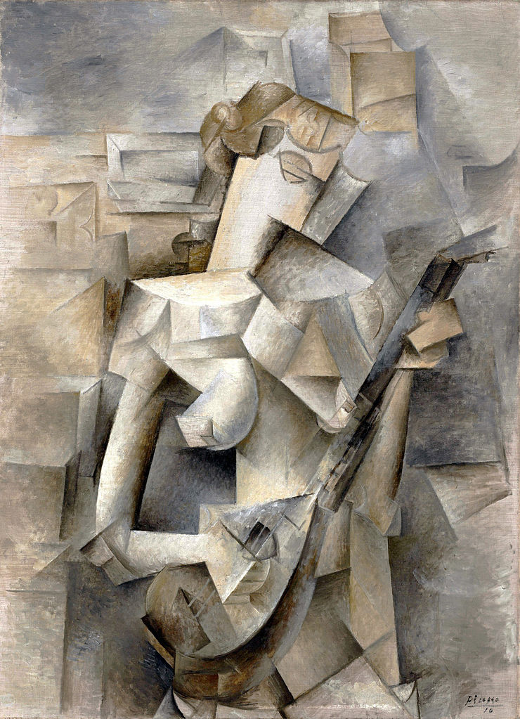 740x1023 Filepablo Picasso, 1910, Girl With A Mandolin (Fanny Tellier - Girl With Mandolin Painting