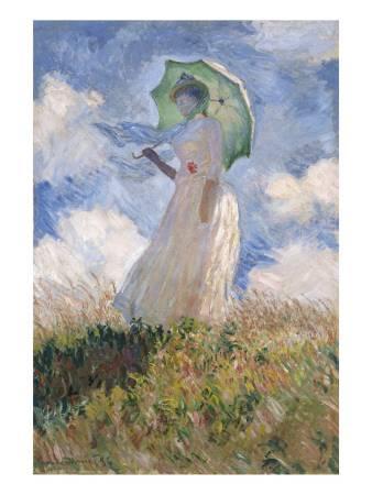 Girl With Parasol Painting