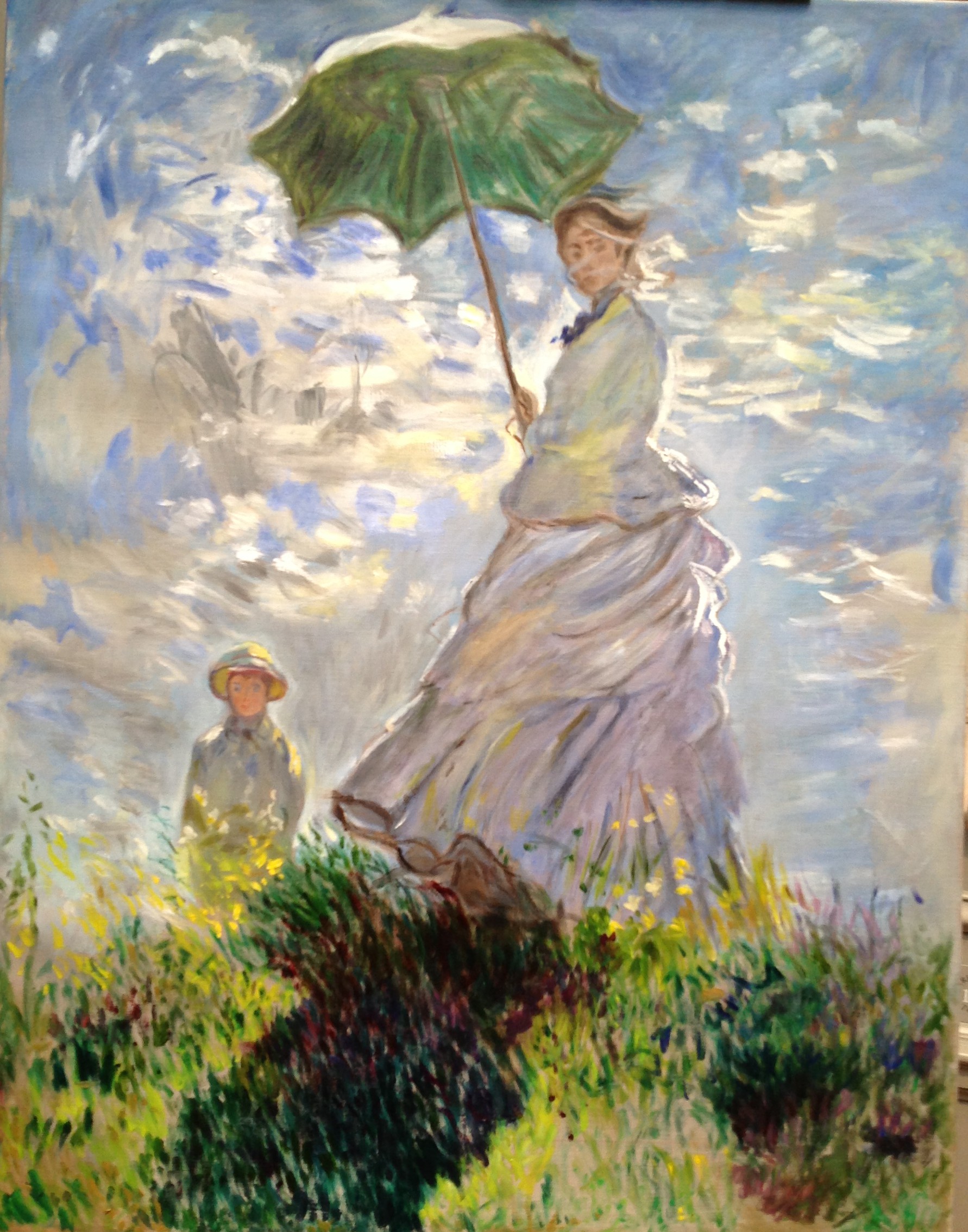 1782x2268 Woman With A Parasol Madame Monet And Her Son After Claude Monet - Girl With Parasol Painting