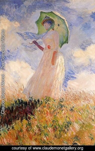 379x600 Claude Oscar Monet - Girl With Parasol Painting