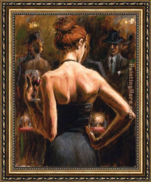 500x600 Fabian Perez Girl With Red Hair Framed Painting For Sale - Girl With Red Hair Painting