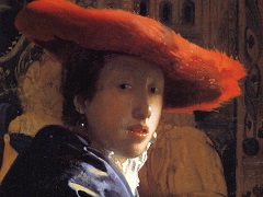 240x180 Girl With A Red Hat, 1665 By Johannes Vermeer - Girl With Red Hat Painting