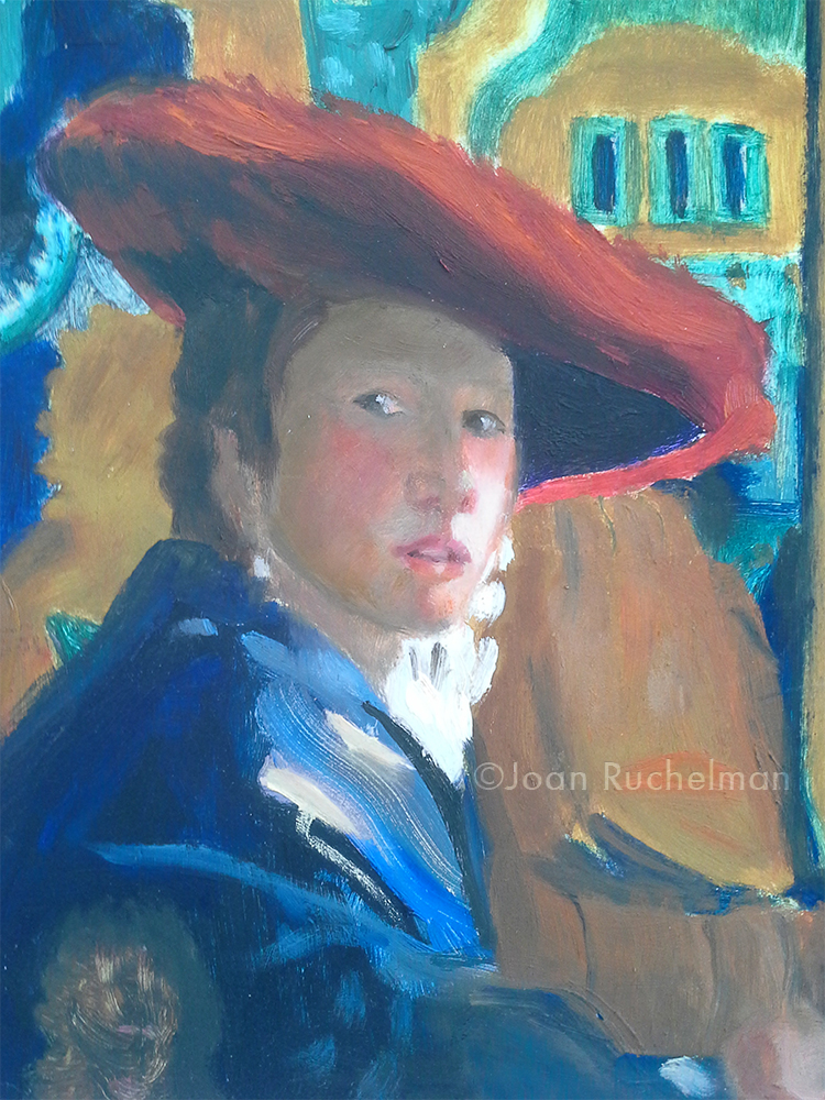 750x1000 Master Studies Joan Ruchelman - Girl With Red Hat Painting