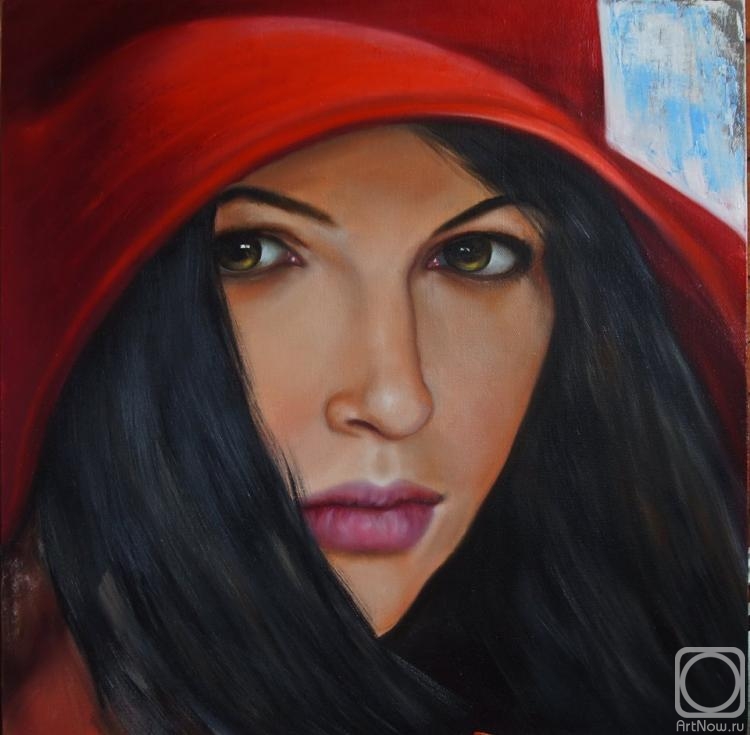 750x735 Painting In A Red Buy On Artnow.ru - Girl With Red Hat Painting