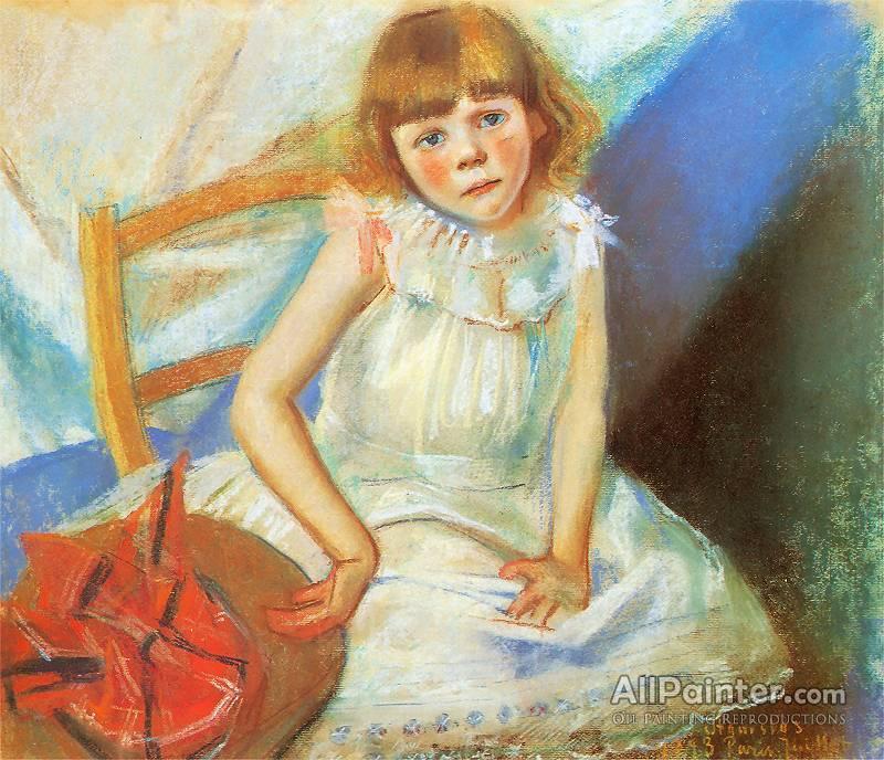 800x688 Stanislaw Wyspianski Girl With A Red Hat Oil Painting - Girl With Red Hat Painting