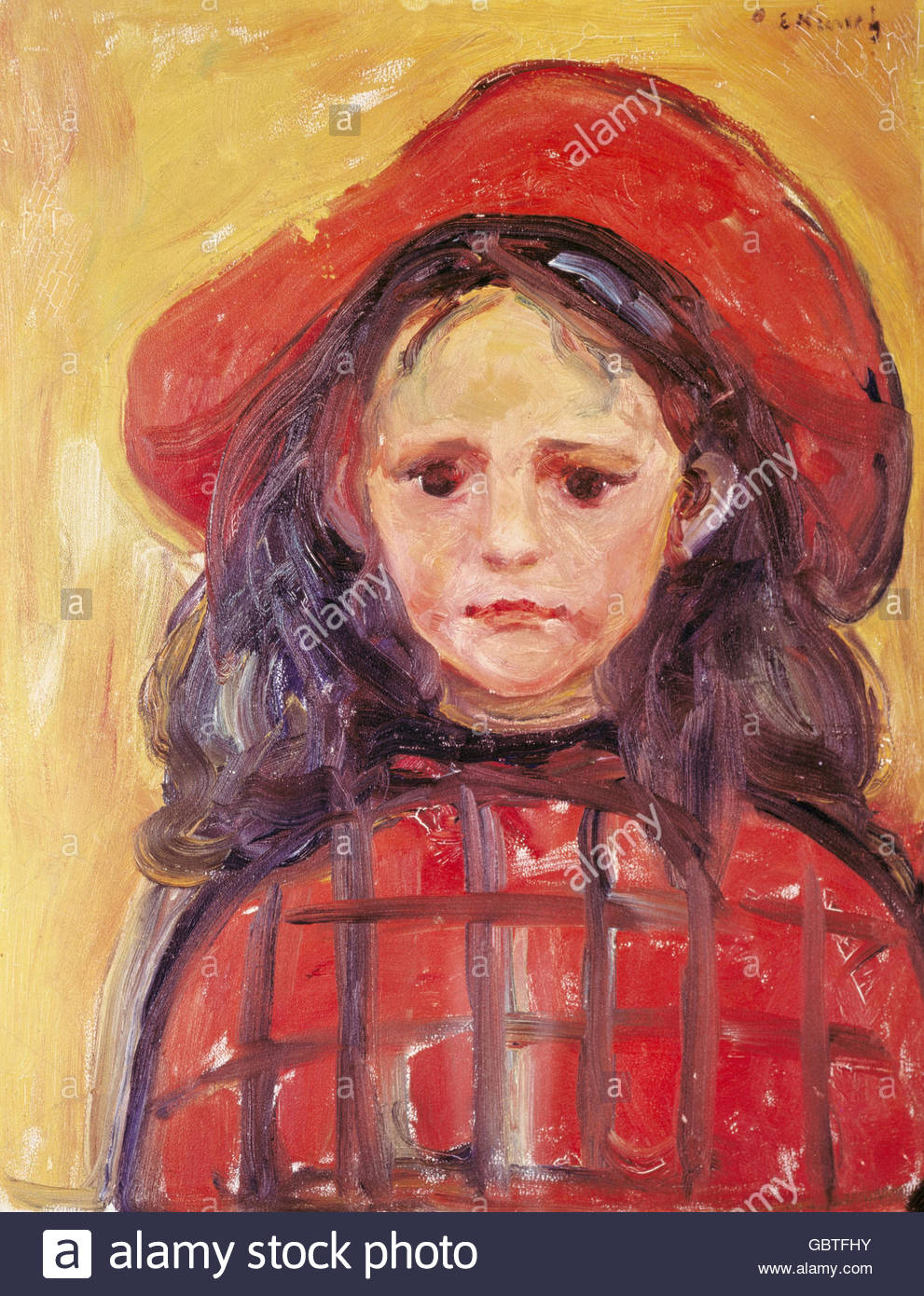 991x1390 Fine Arts, Munch, Edvard (1863 - Girl With Red Hat Painting
