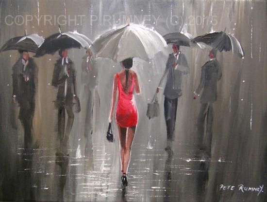 550x415 30 Awesome Girl With Red Umbrella Painting Images Art - Girl With Red Umbrella Painting