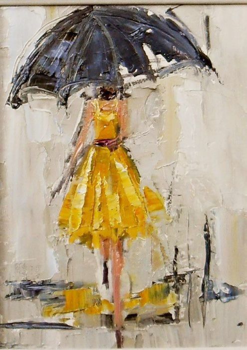 495x700 790 Best Art Images On Artworks, Painting Art - Girl With Umbrella Painting