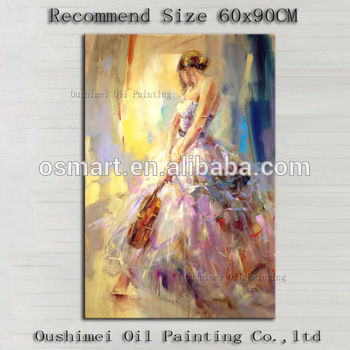 350x350 Top Artist Team Supply High Quality Impression Lady With Violin - Girl With Violin Painting