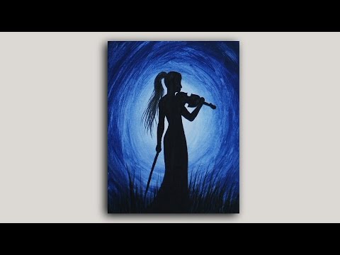 480x360 Acrylic Painting - Girl With Violin Painting