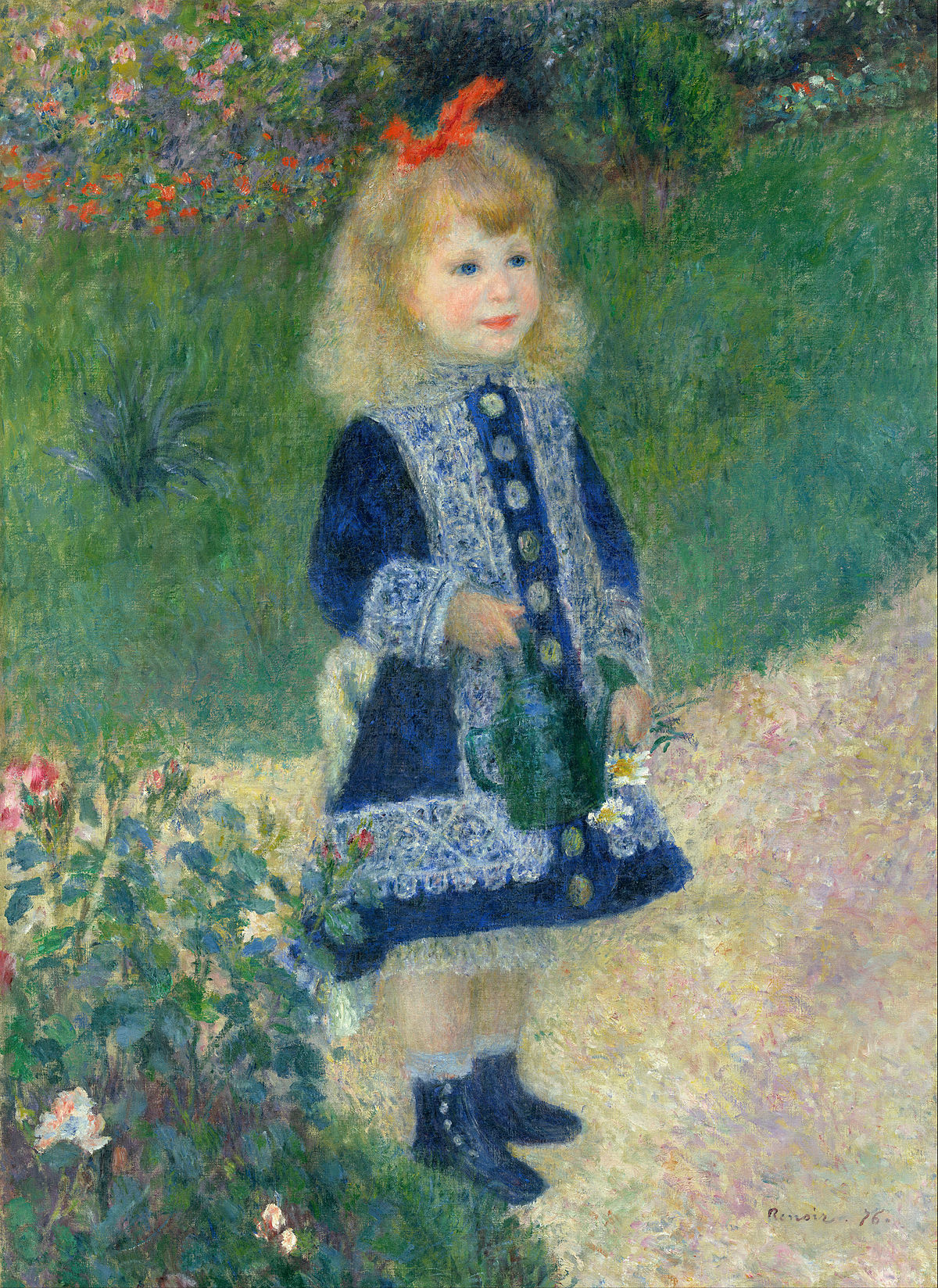 1200x1648 A Girl With A Watering Can - Girl With Watering Can Painting