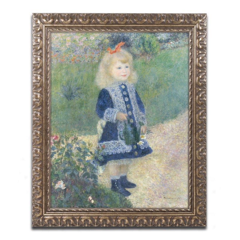 800x800 Trademark Art A Girl With A Watering Can By Pierre Auguste - Girl With Watering Can Painting