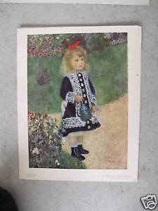 225x300 Vintage Renoir Print Girl With A Watering Can Look Ebay - Girl With Watering Can Painting