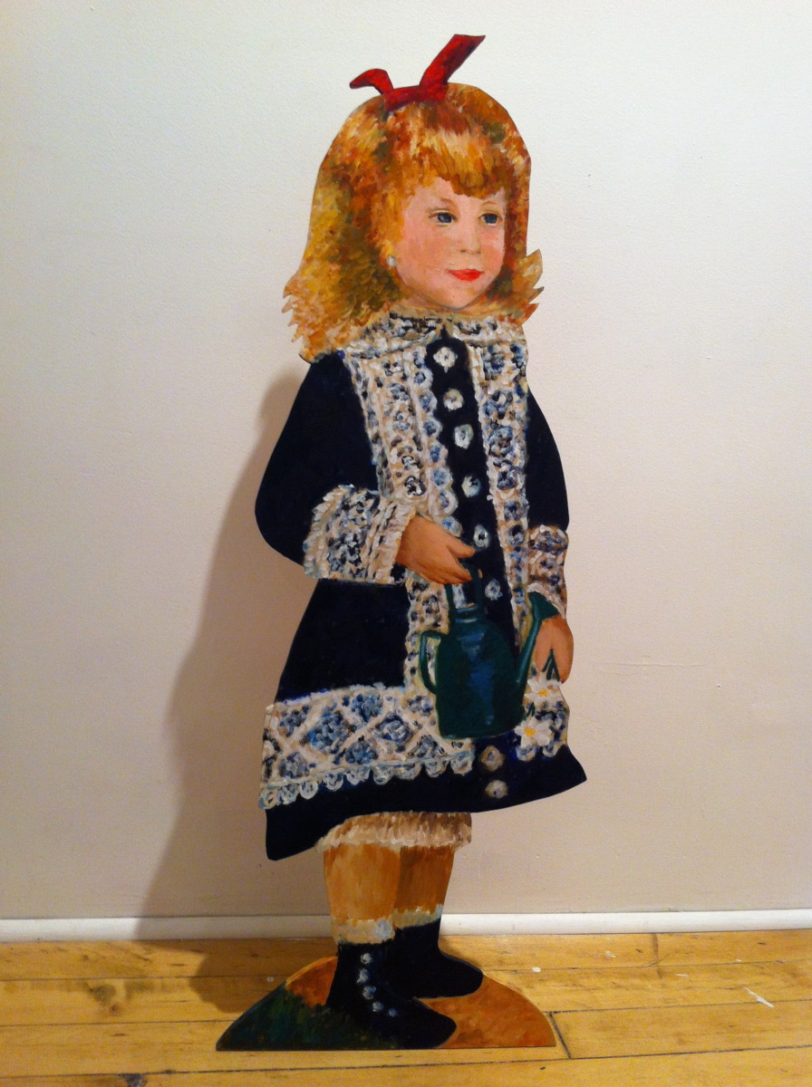 896x1200 Wood After Renoir Girl With A Watering Can (Original Art By - Girl With Watering Can Painting