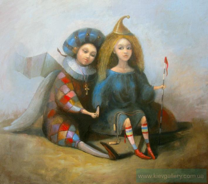 709x625 My Favorite Girlfriend, Painting Of Modern Artist Matsegora Elena - Girlfriend Painting