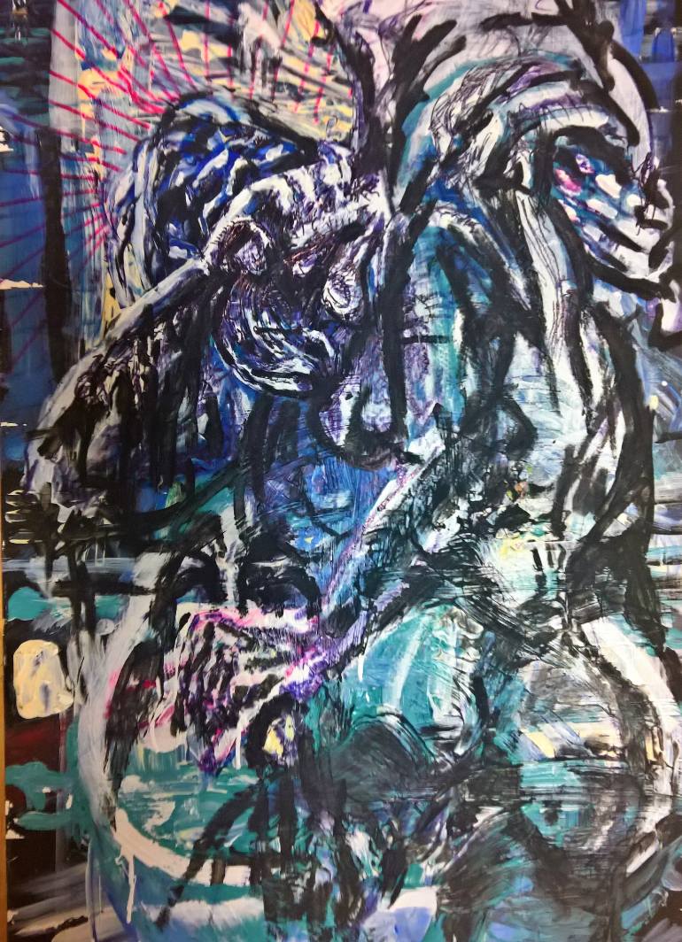 770x1064 Saatchi Art Girlfriends Girlfriend Painting By Santas Claus - Girlfriend Painting