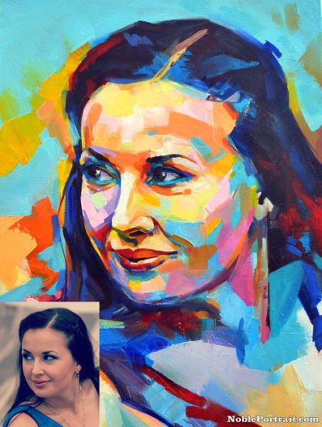 453x600 Gift Ideas For Girlfriend Abstract Portraiture Concept Art - Girlfriend Painting