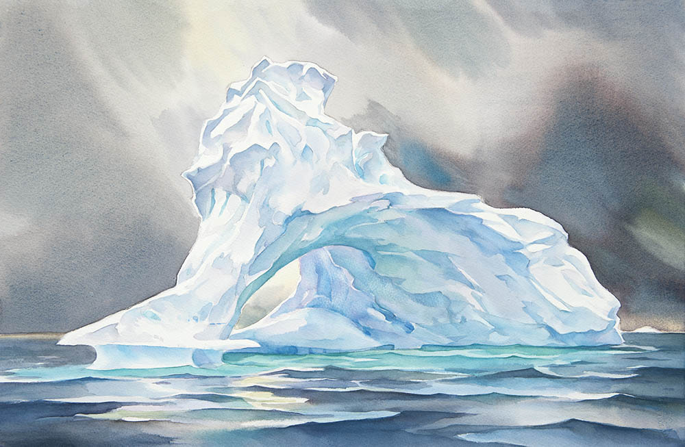 1000x653 Icebergs David Mceown Artist Journeys - Glacier Painting