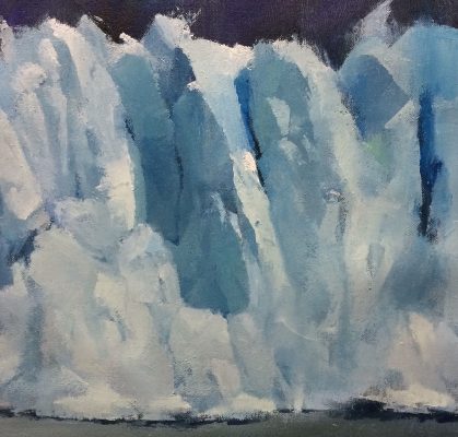 419x400 Mammoth Lakes Artist, Antrese Wood Original Paintings Amp Glacier - Glacier Painting