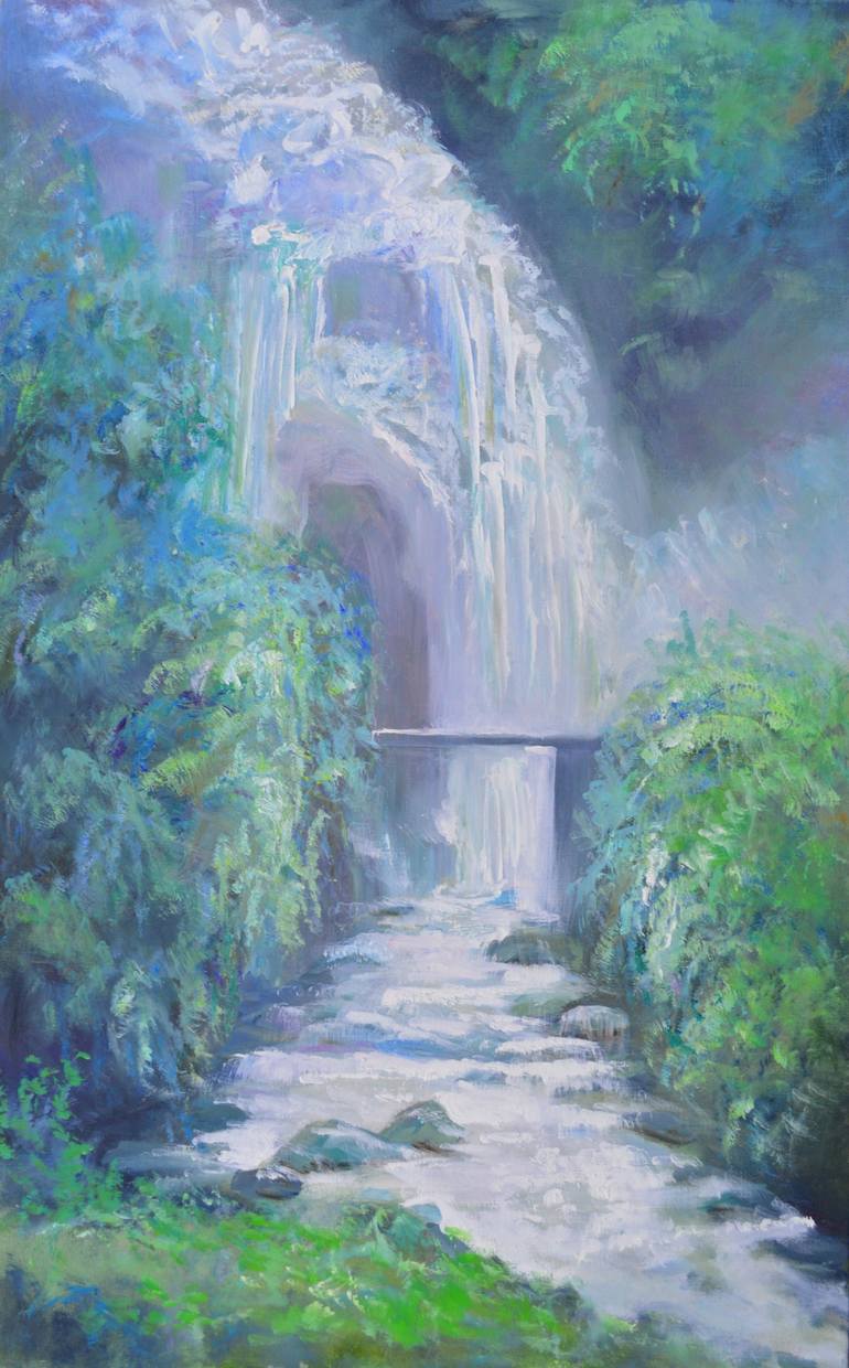 770x1240 Saatchi Art The Road To The Glacier Painting By Julia Havryliuk - Glacier Painting