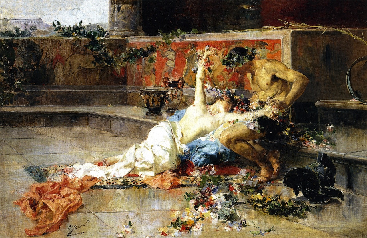 1284x833 Messalina In The Arms Of The Gladiator Painting Joaquin Sorolla - Gladiator Painting