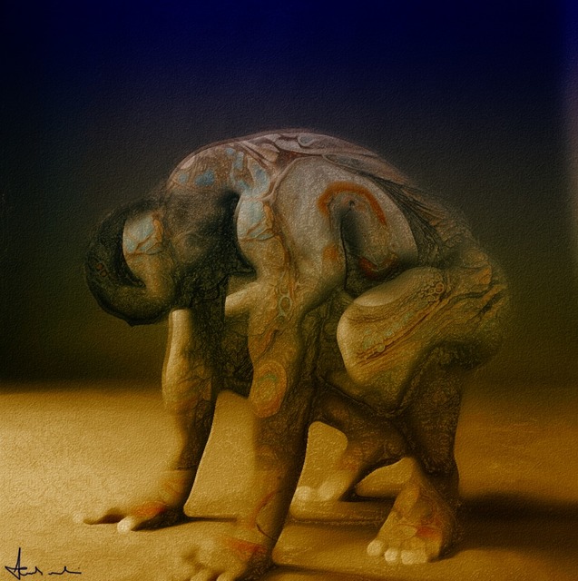 637x640 Alan Spazzali Artwork Gladiator Original Digital Painting - Gladiator Painting