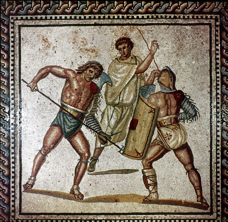 900x875 Roman Gladiators Painting By Granger - Gladiator Painting