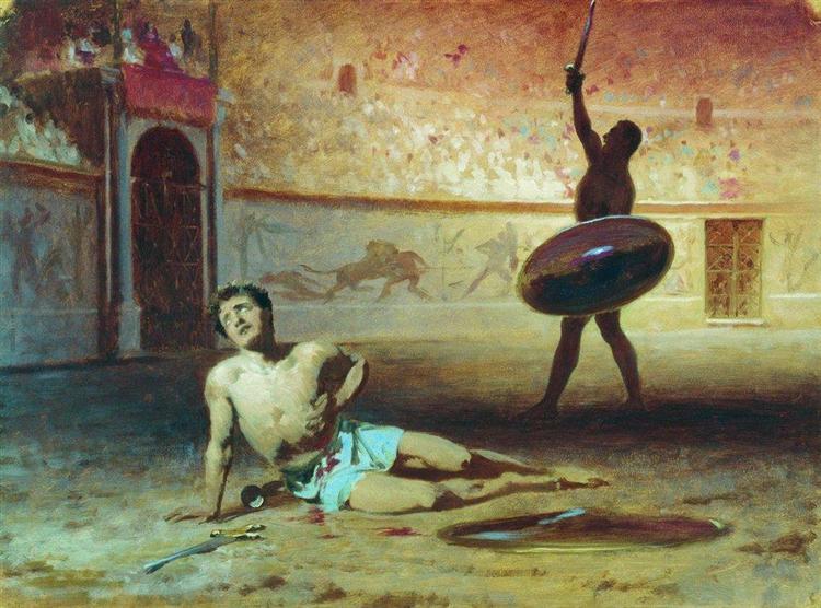750x556 The Dying Gladiator, 1856 - Gladiator Painting
