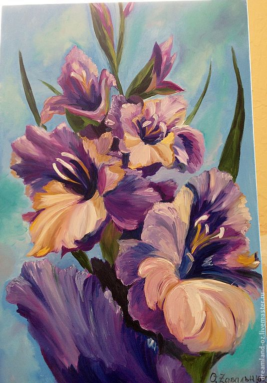 535x768 Oil Painting Fantasy Gladiolus Shop Online On Livemaster - Gladiolus Flower Painting