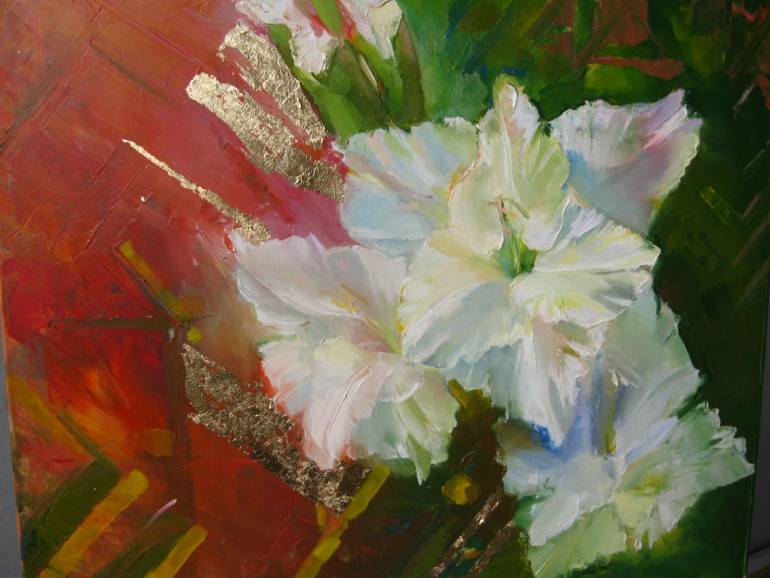 770x578 Saatchi Art Gladiolus Painting By Ganna Zakharchenko - Gladiolus Painting
