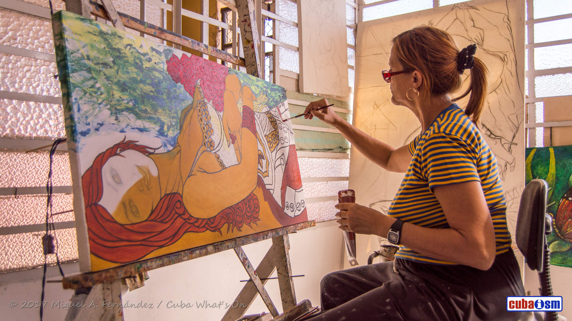 1920x1080 Ana Gladys Studio A Woman Born For Contemporary Art - Gladys Painting