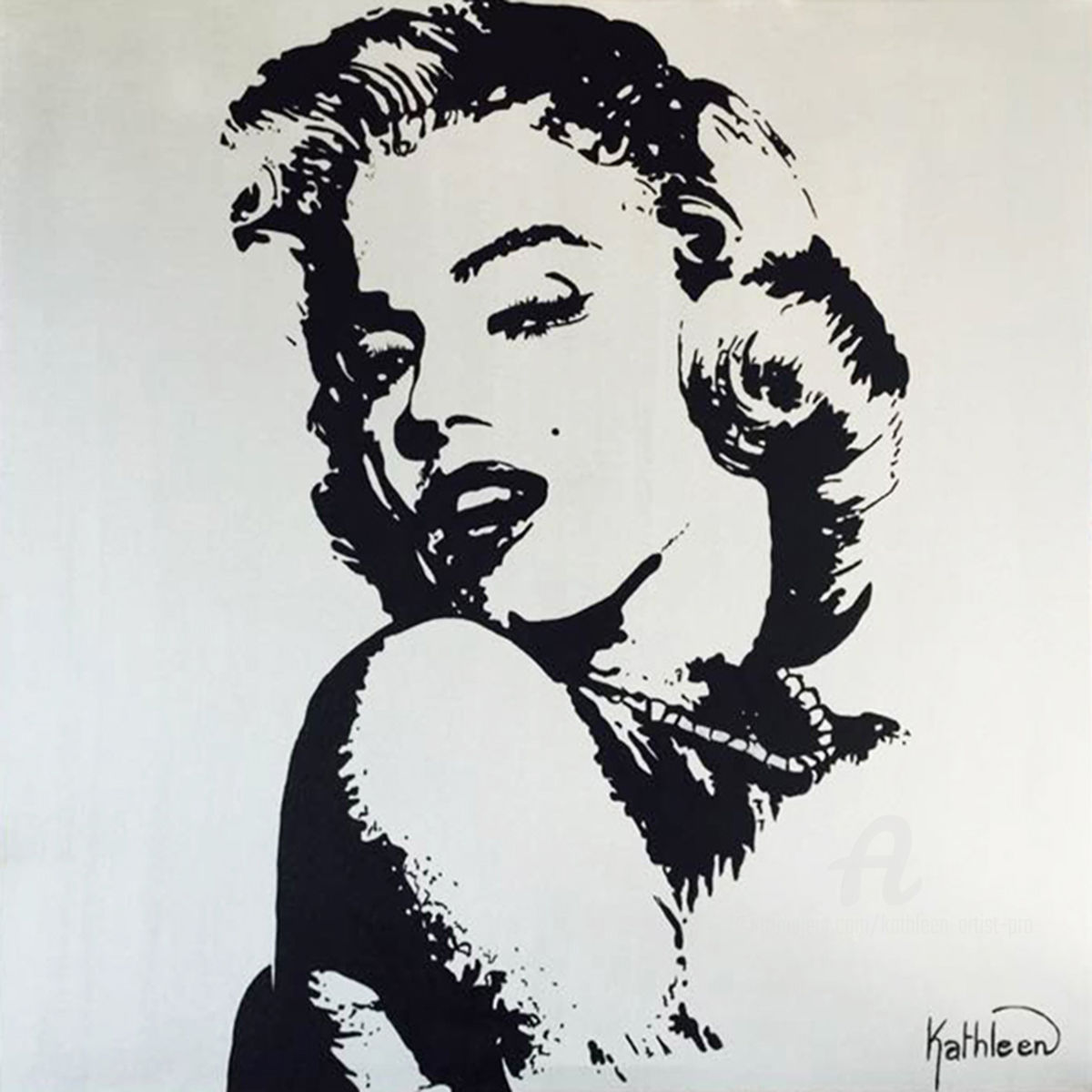 1200x1200 Marilyn Monroe Glamour Painting (Kathleen Artist) - Glamour Painting