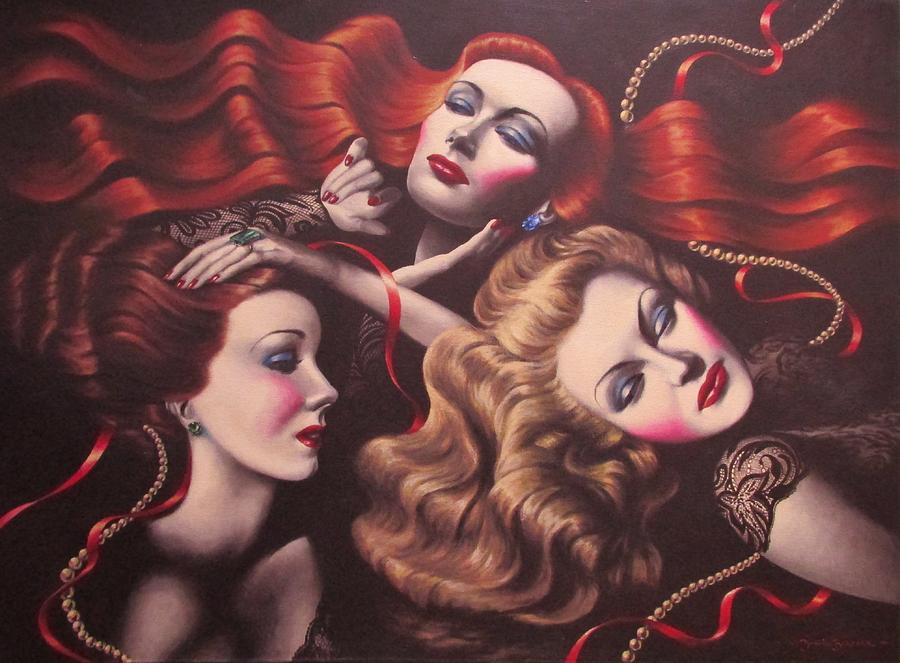900x663 Noir Glamour Painting By Daniel Bosler - Glamour Painting