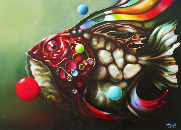 770x554 Saatchi Art Glamour Fish Painting By Vladimir Barkov - Glamour Painting