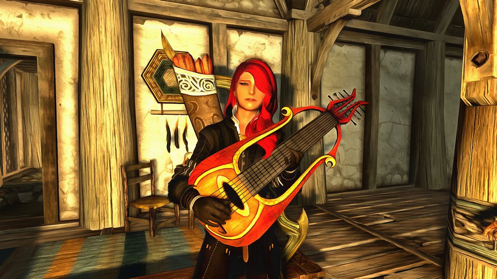 1024x576 Tough Bard Life Glamour Painting By Tranc3monst3r - Glamour Painting