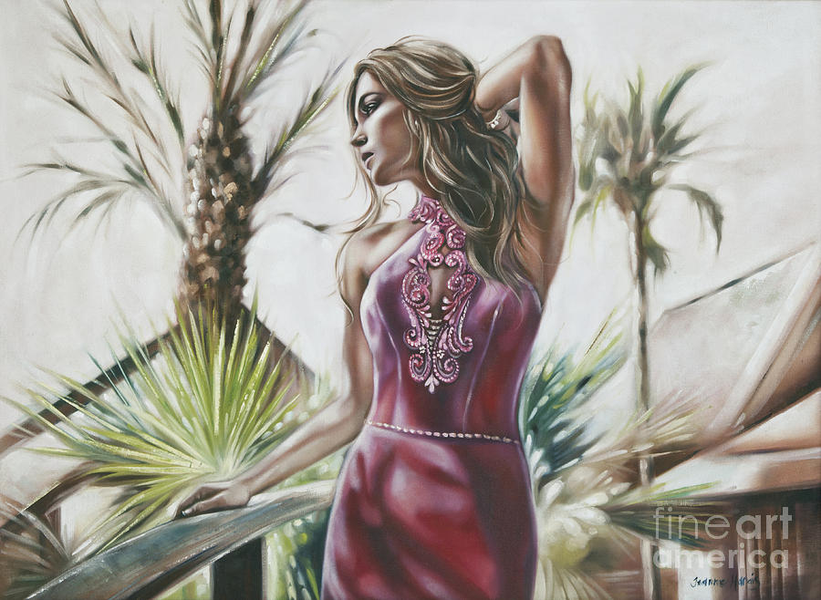900x658 Tropical Glamour Painting By Jeanne Marais - Glamour Painting